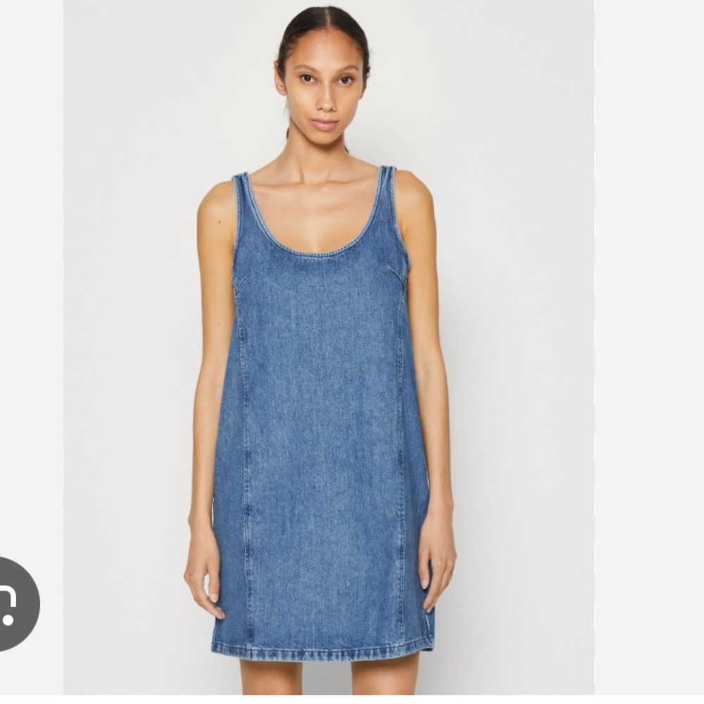 GAP Sleeveless Denim Mini Dress with pockets